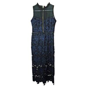 embroidered lace midi dress size SMALL Romeo & Juliet Couture in black and navy
